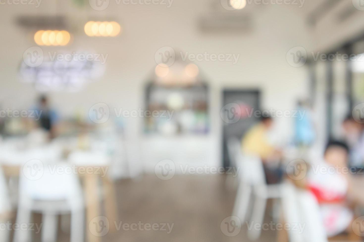 cafe restaurant interior blur for background photo