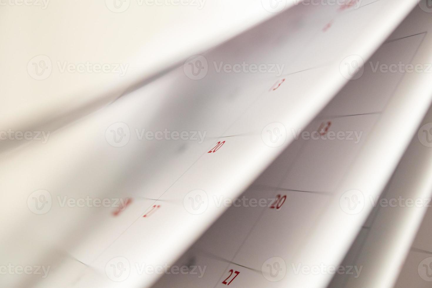 Abstract blur calendar page flipping sheet close up background business schedule planning appointment meeting concept photo