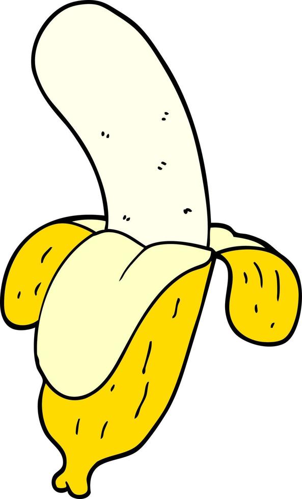 doodle cartoon banana vector