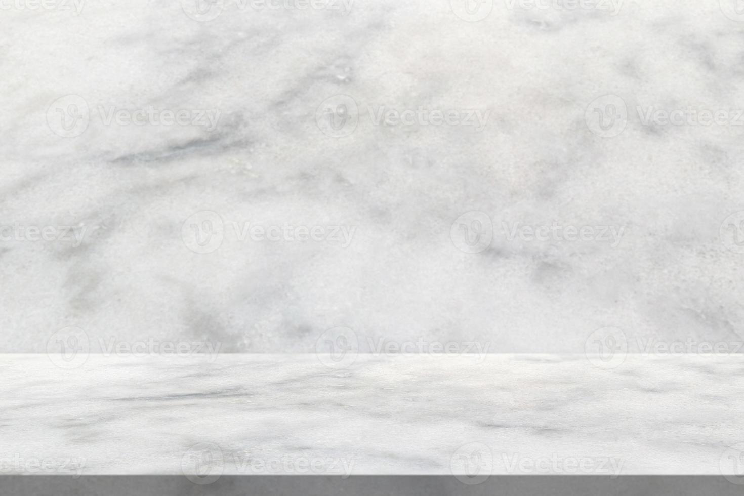 white marble table with natural wall texture background for mockup product display template photo