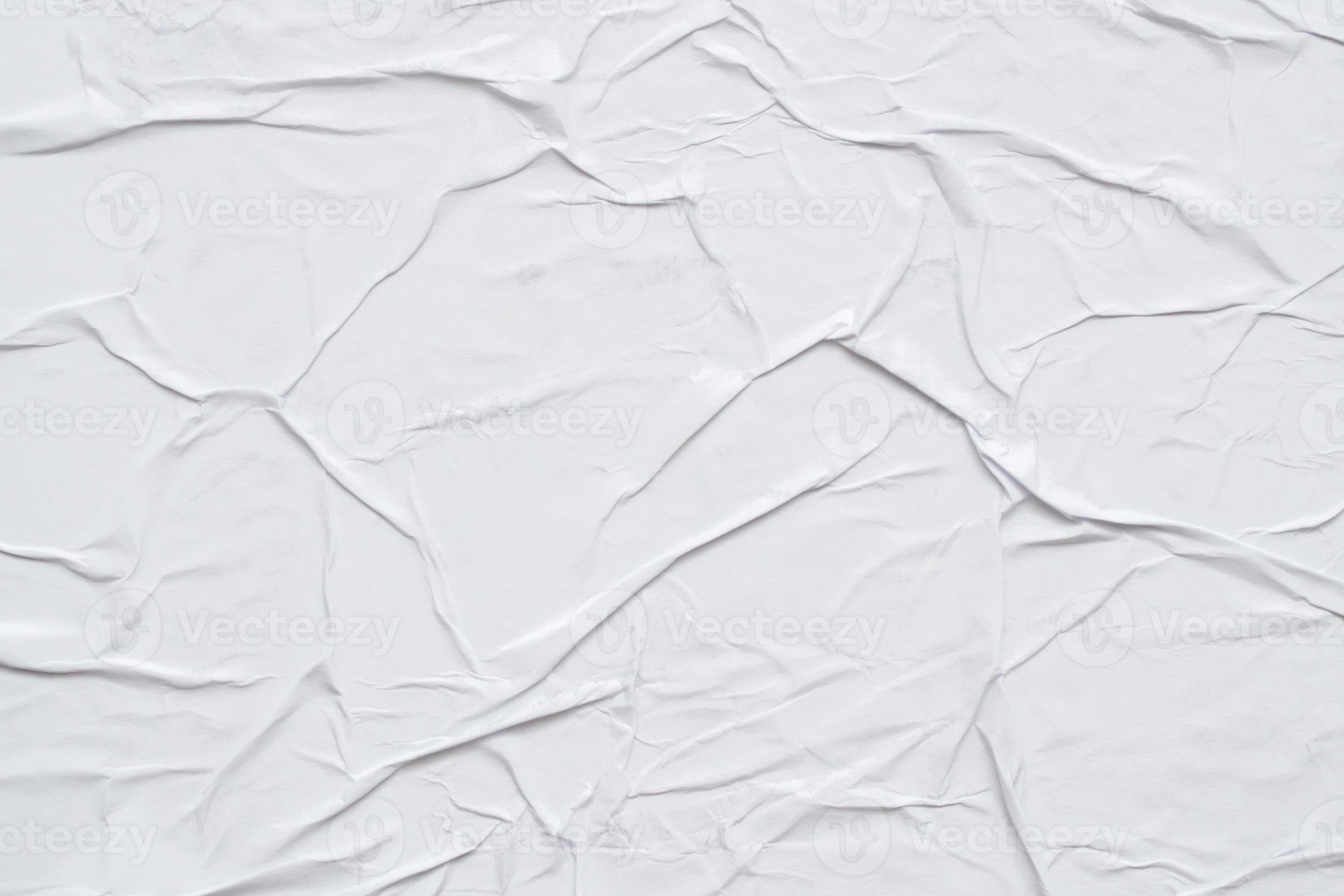 Blank White Crumpled And Creased Paper Poster Texture Background