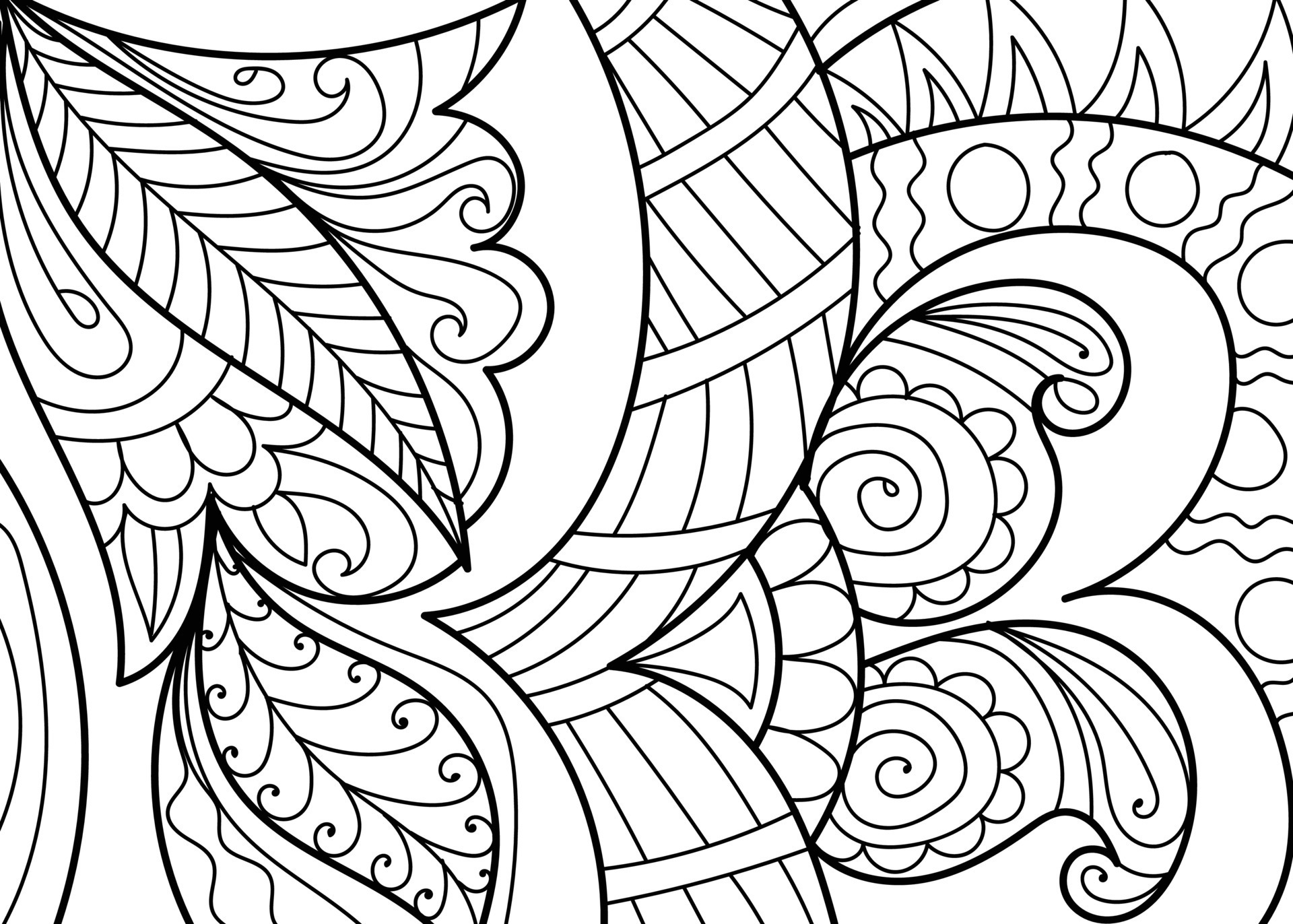 Decorative floral henna design coloring book page vector illustration