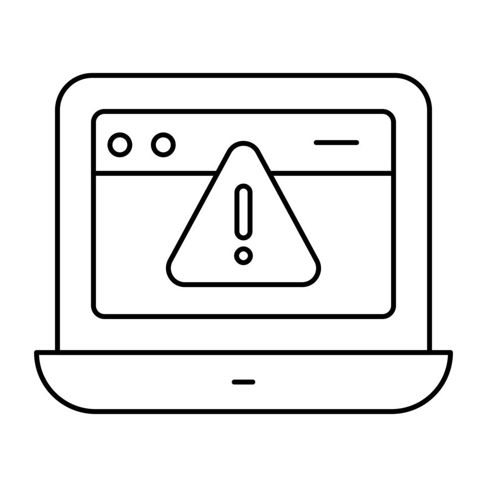 icono de diseño de moda de error del sistema vector