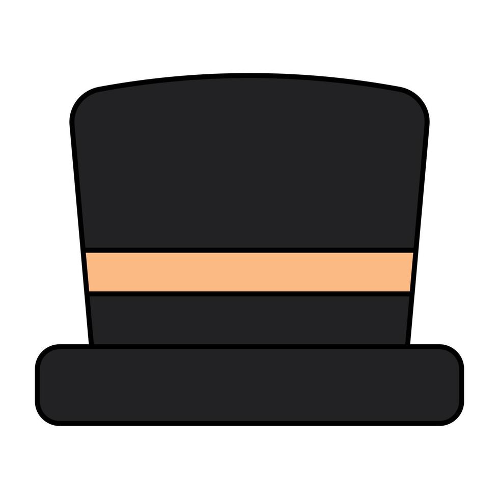 un icono de diseño único de sombrero vector