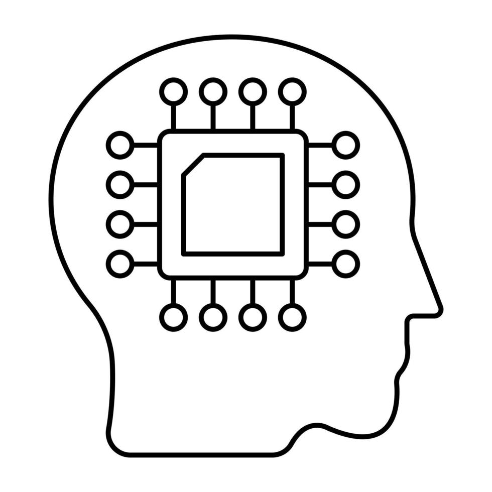 un vector de diseño perfecto del procesador cerebral