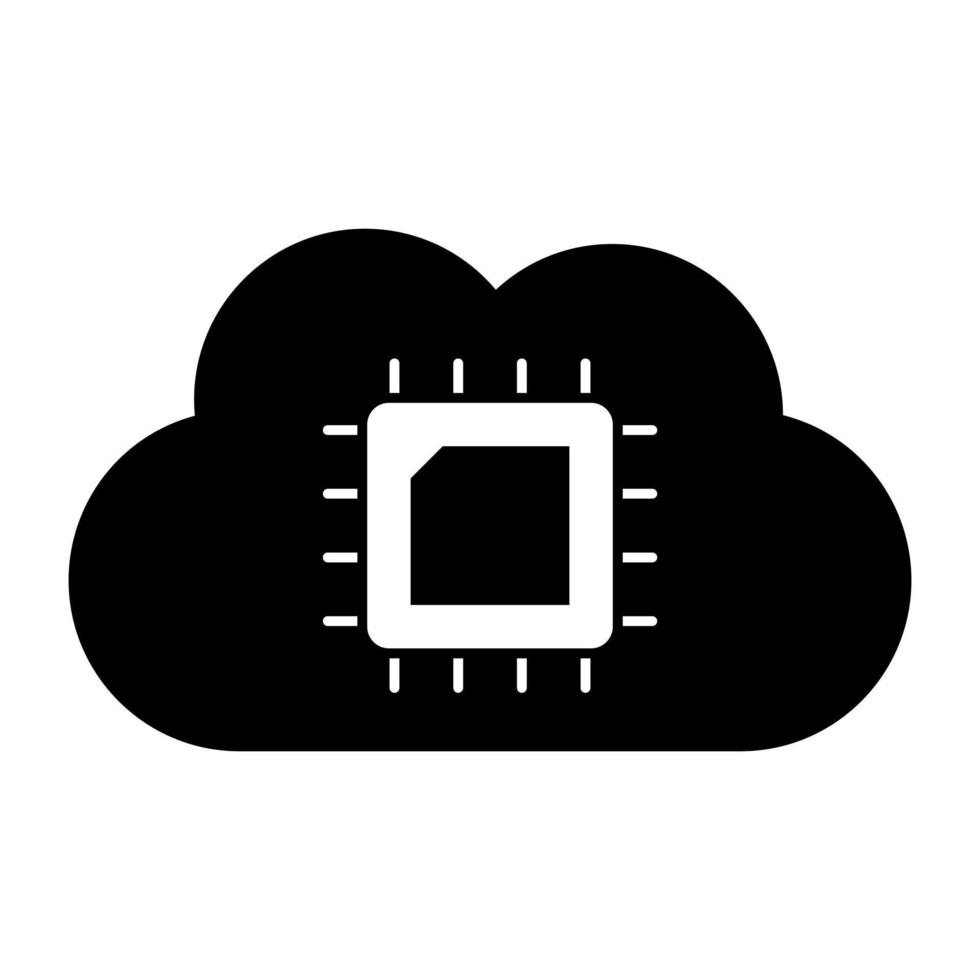 A perfect design vector of cloud microchip