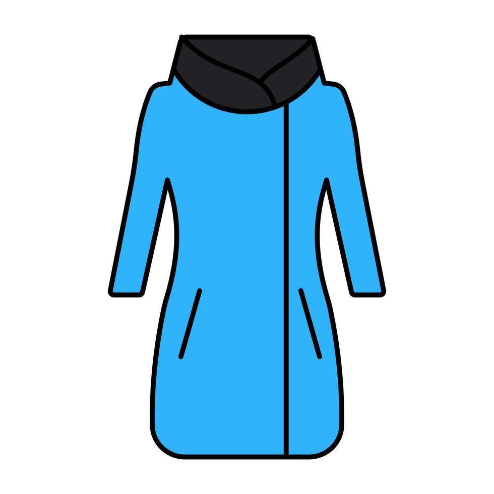 Long coat icon, editable vector