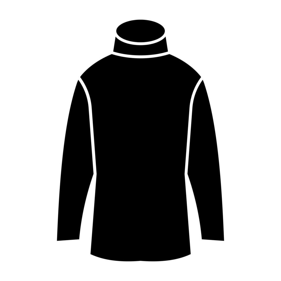 An icon design of turtle neck shirt vector