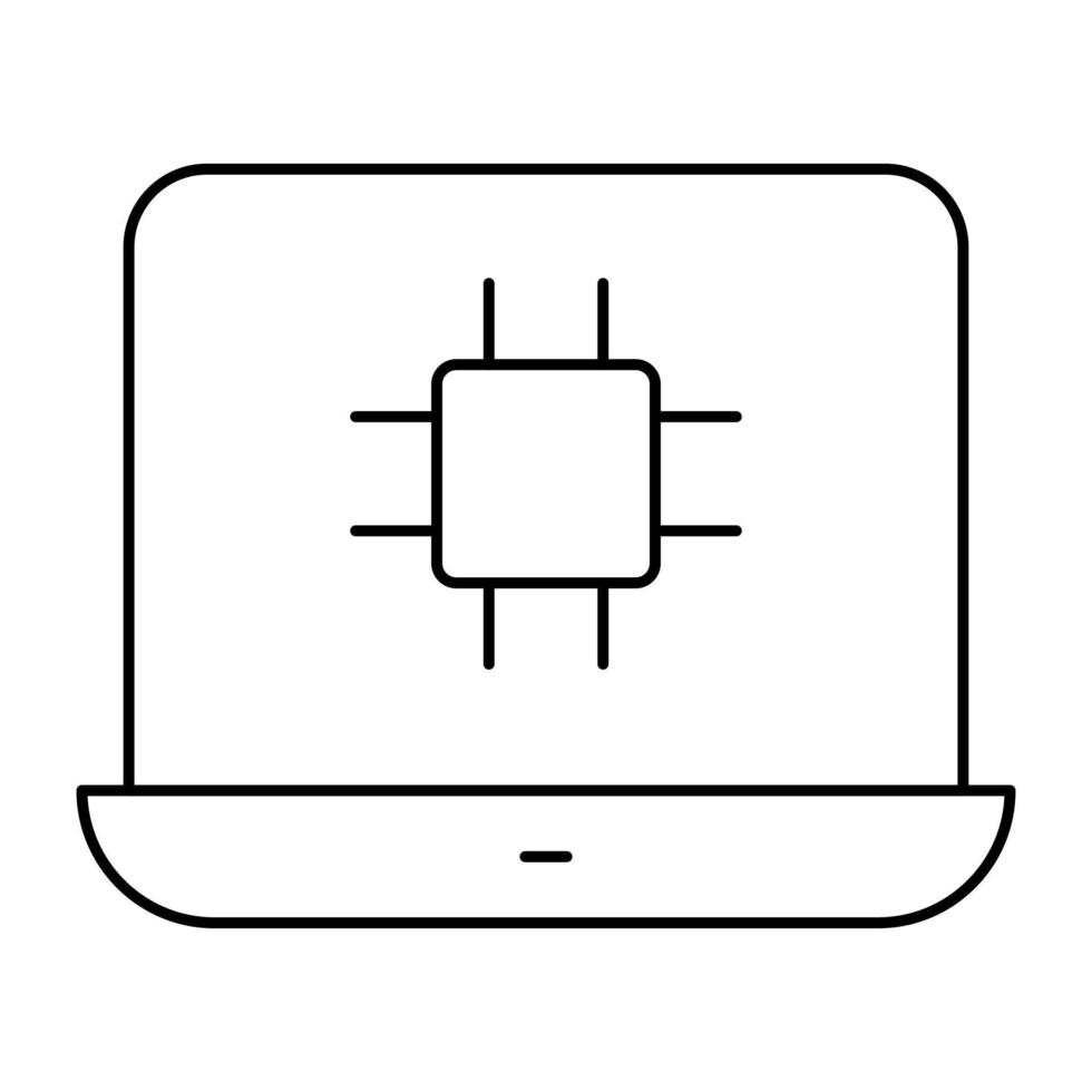 un vector de diseño perfecto de microchip en línea