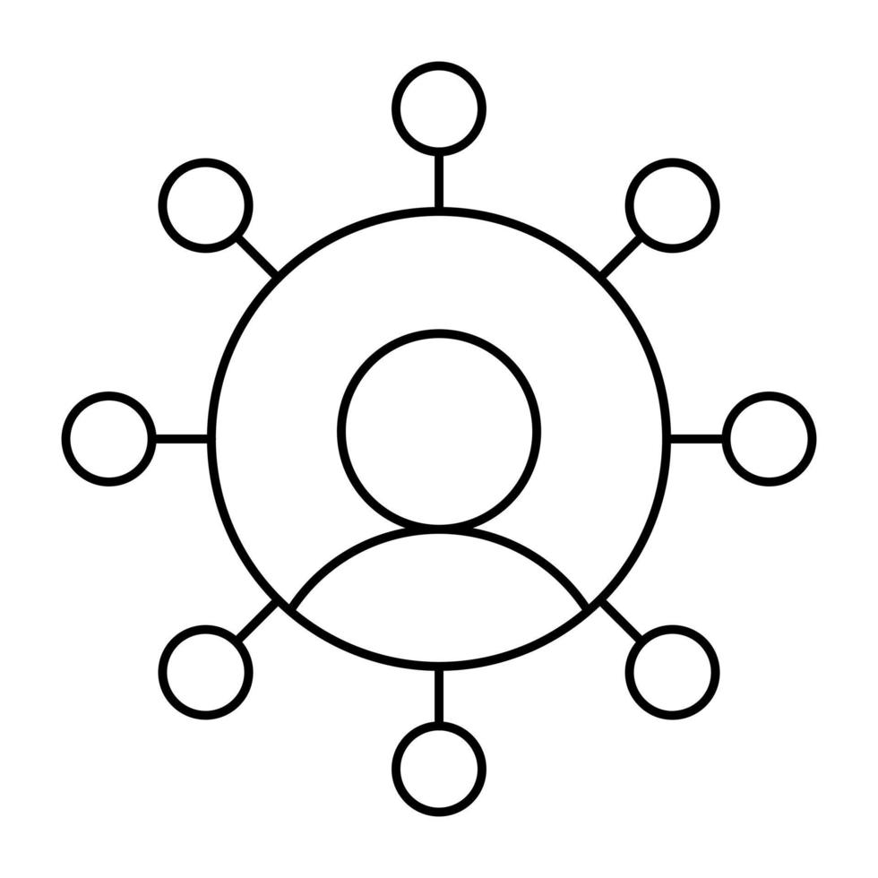 Editable design icon of user connection vector