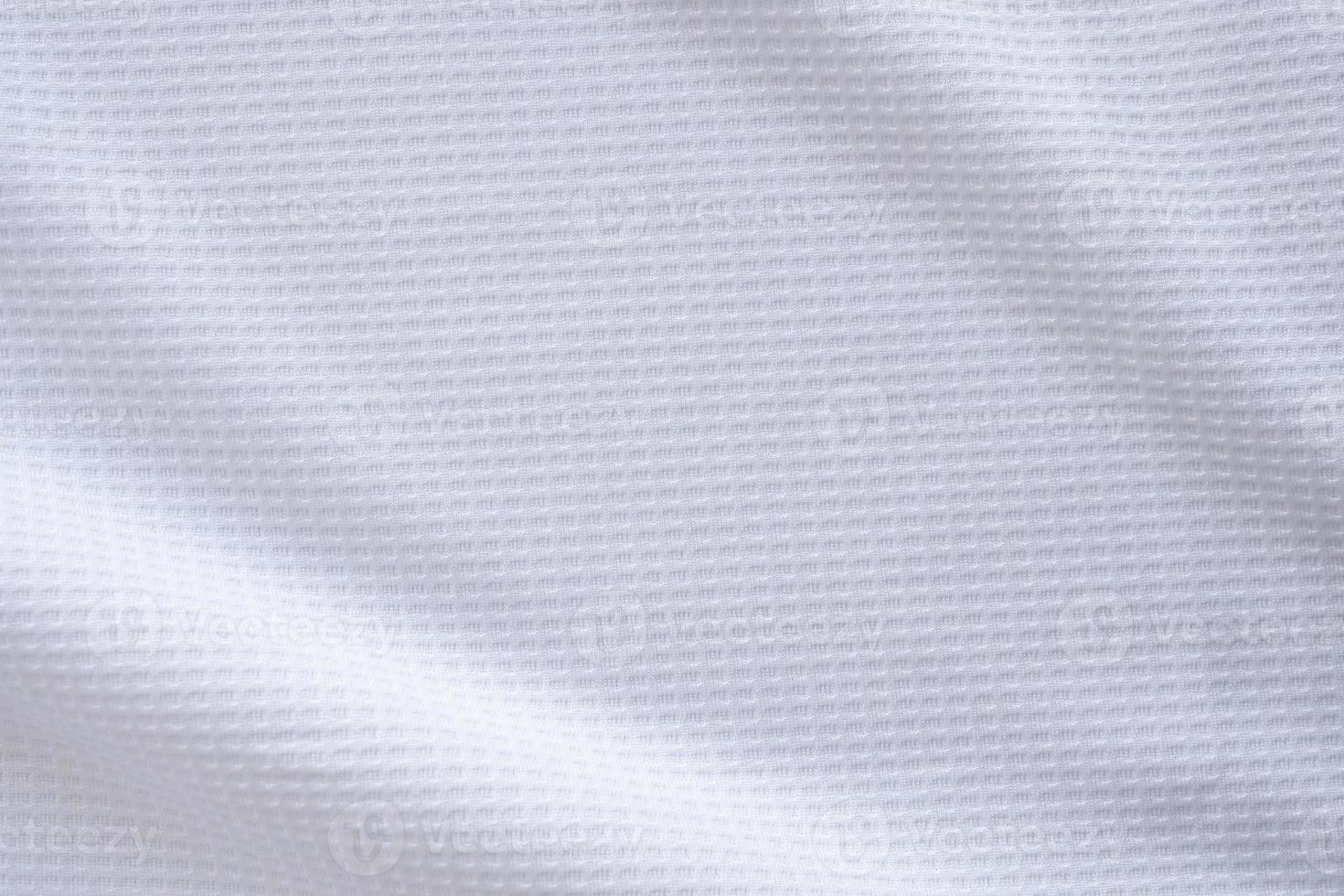 White sports clothing fabric football shirt jersey texture abstract background photo