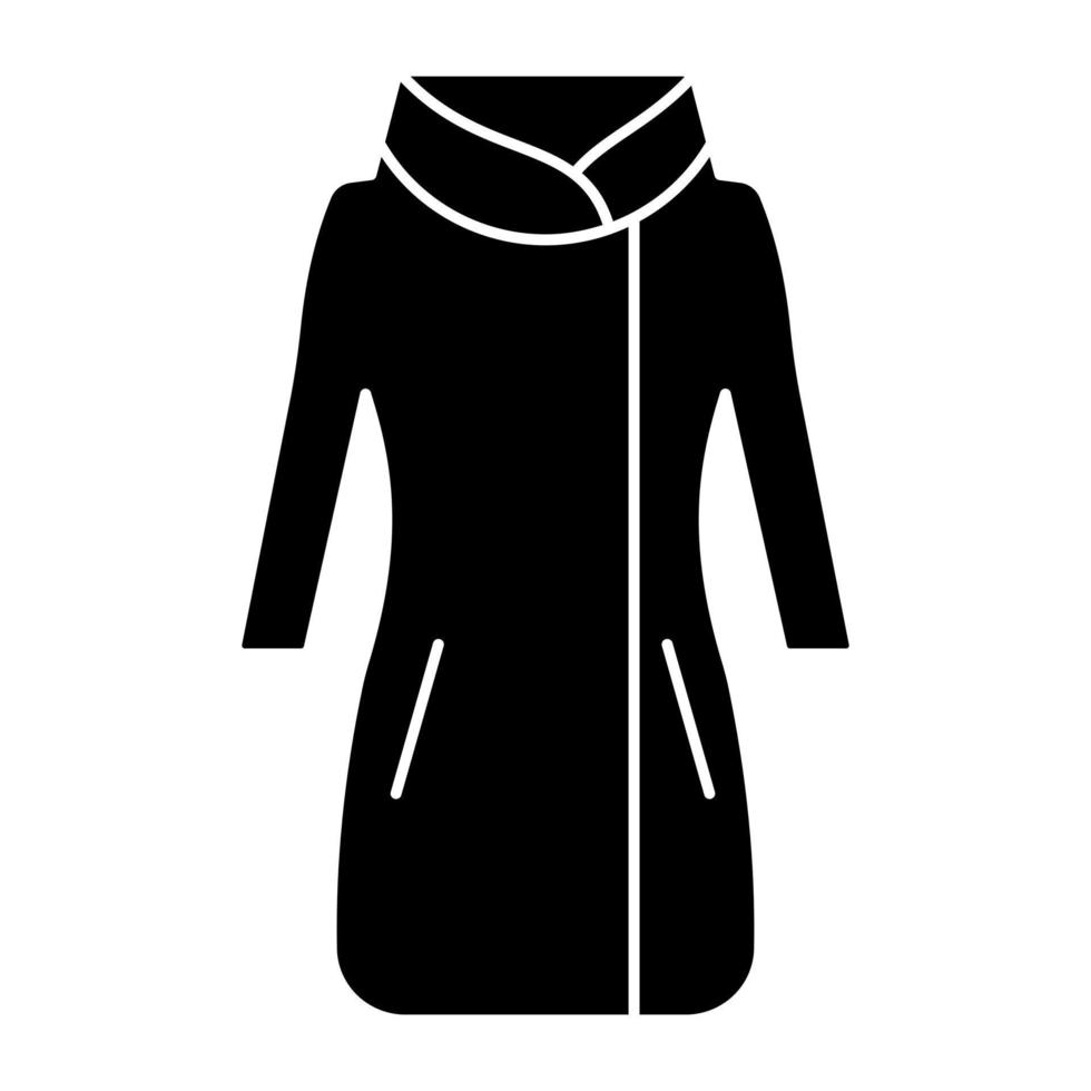 icono de abrigo largo, vector editable
