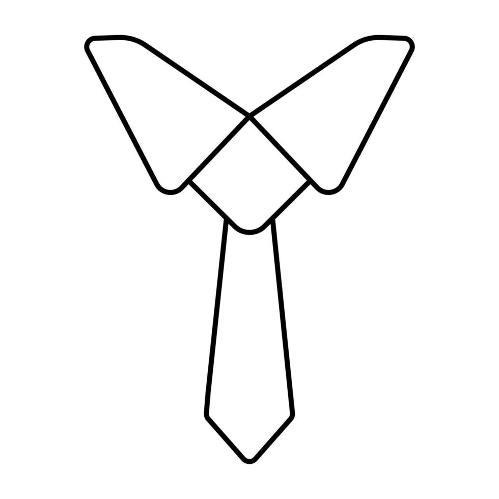 Editable design icon of tie vector