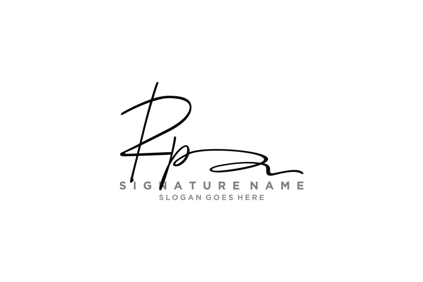 Initial RP Letter Signature Logo Template elegant design logo Sign Symbol template vector icon
