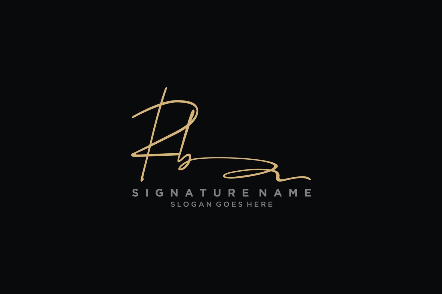 Initial RB Letter Signature Logo Template elegant design logo Sign Symbol template vector icon