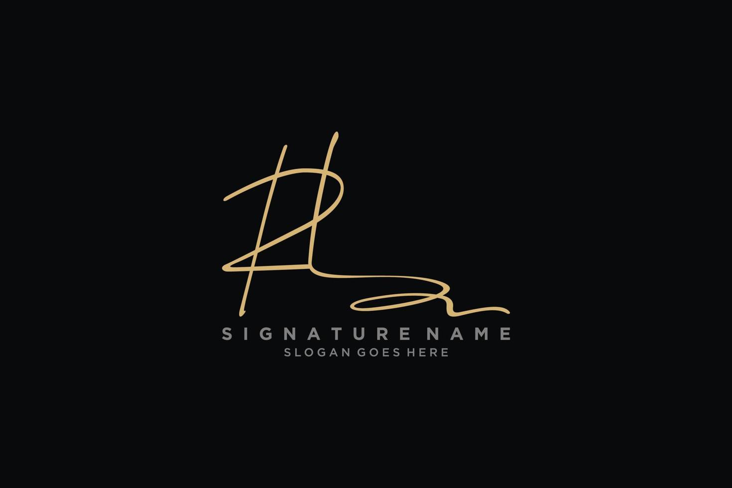 Initial RL Letter Signature Logo Template elegant design logo Sign Symbol template vector icon