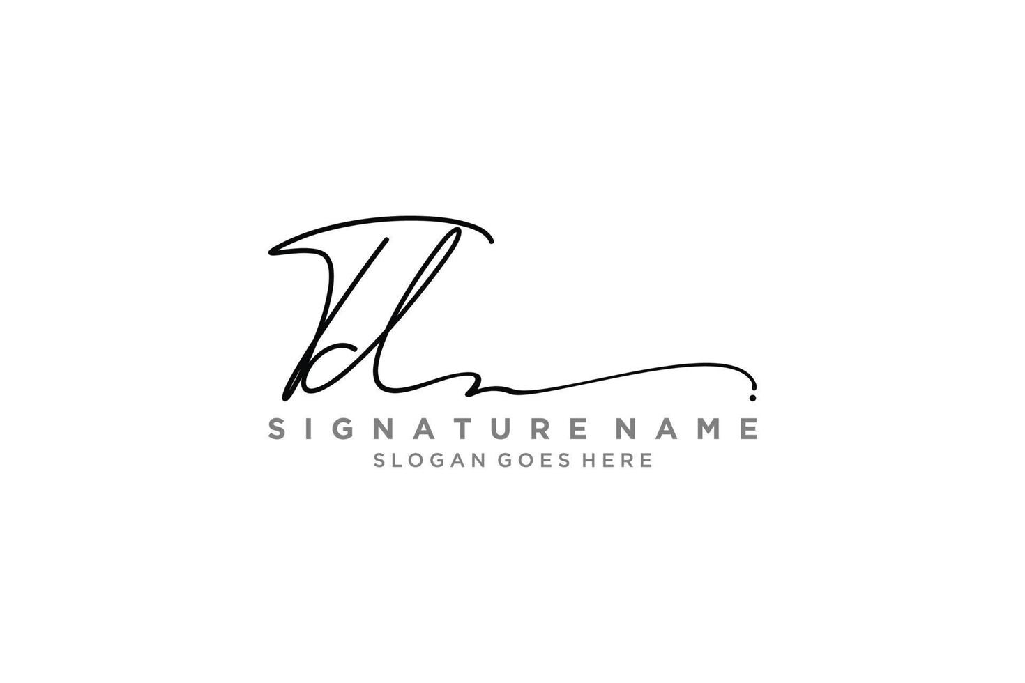 Initial TD Letter Signature Logo Template elegant design logo Sign Symbol template vector icon
