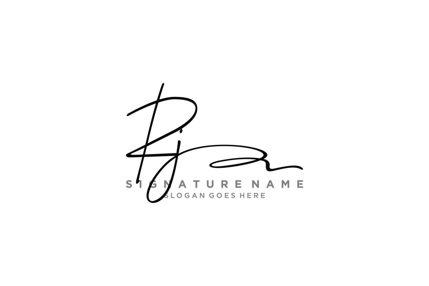 inicial rj carta firma logotipo plantilla elegante diseño logotipo signo símbolo plantilla vector icono