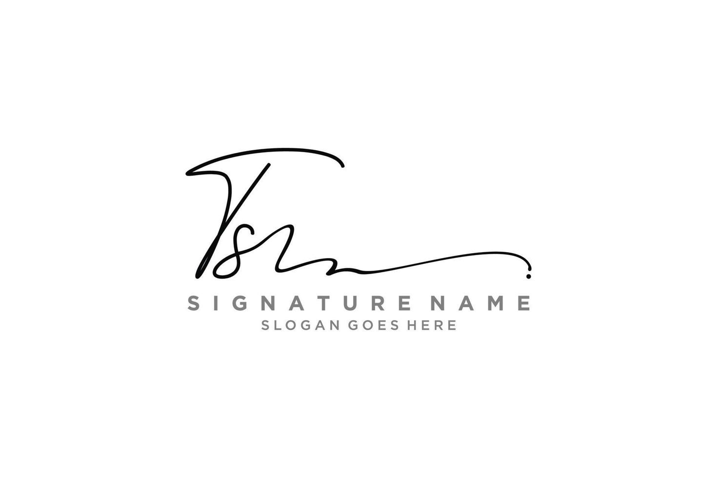 plantilla de logotipo de firma de carta inicial ts diseño elegante logotipo signo símbolo plantilla vector icono