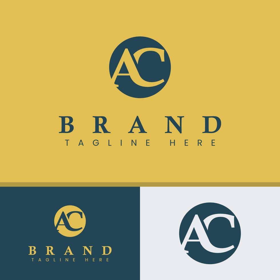 Letter AC Monogram Circle Logo, suitable for any Business with AC or CA Initials. vector