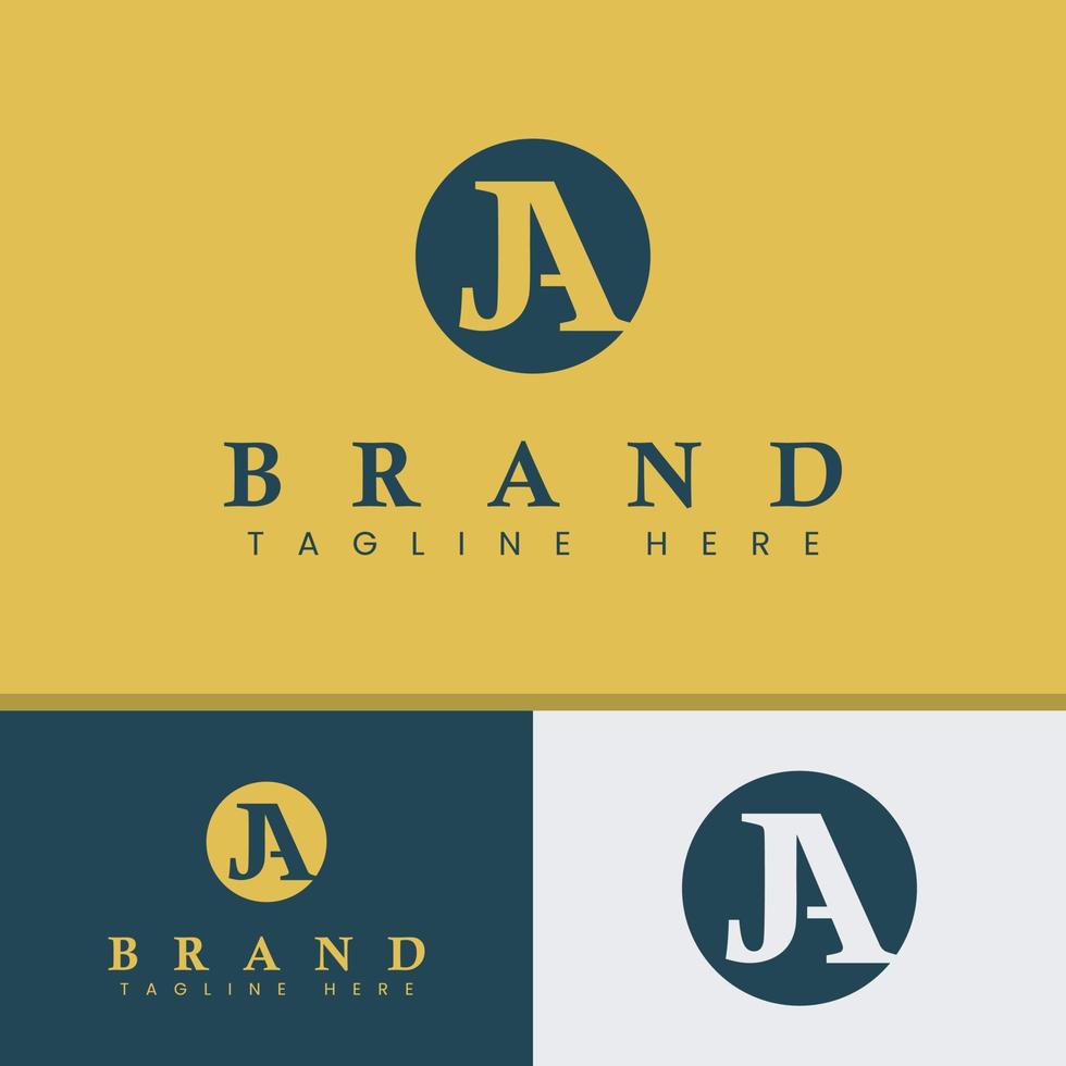 Letter JA IMonogram Circle Logo, suitable for any Business with JA or AJ Initials. vector