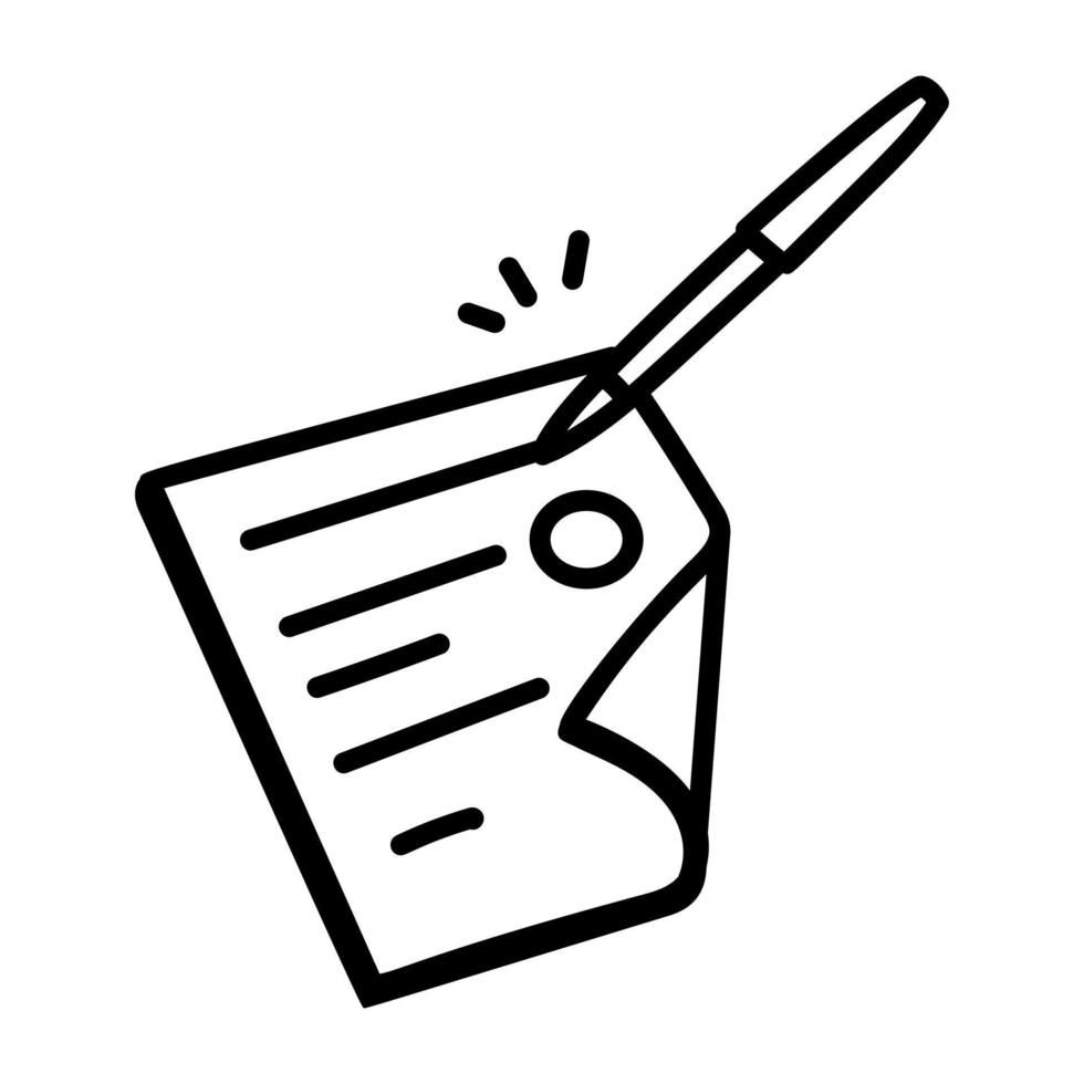 Ready to use line icon of report writing vector