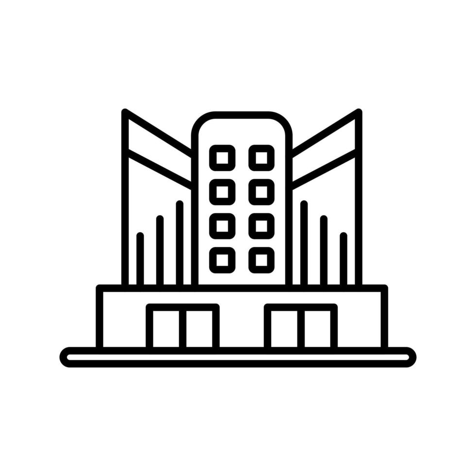 icono de vector de edificio de oficinas