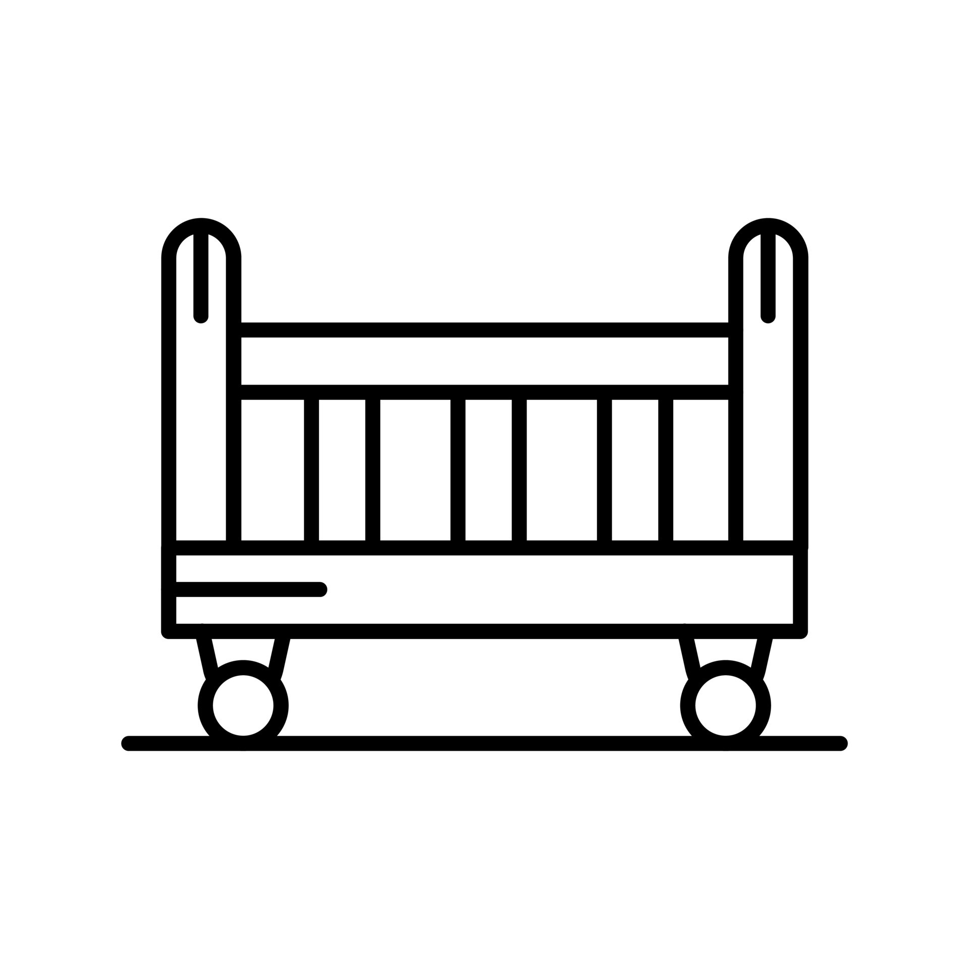 Crib Black And White Clipart
