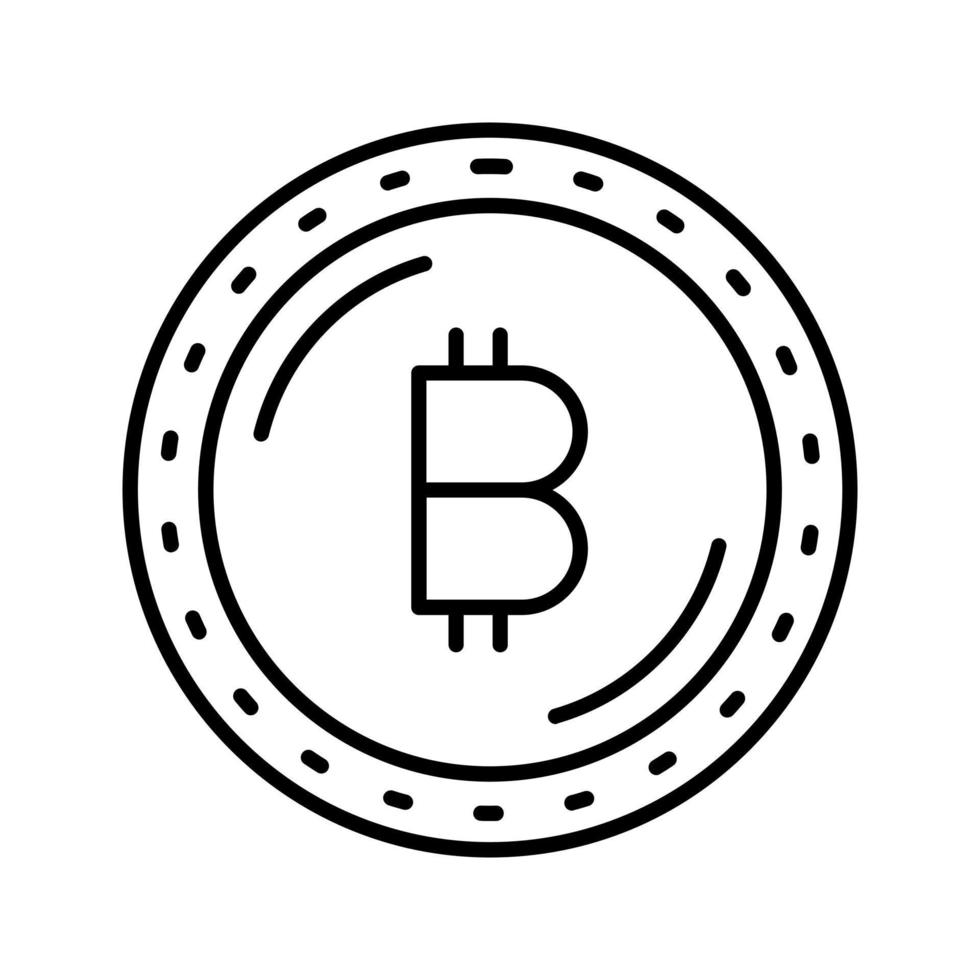 icono de vector de moneda bitcoin