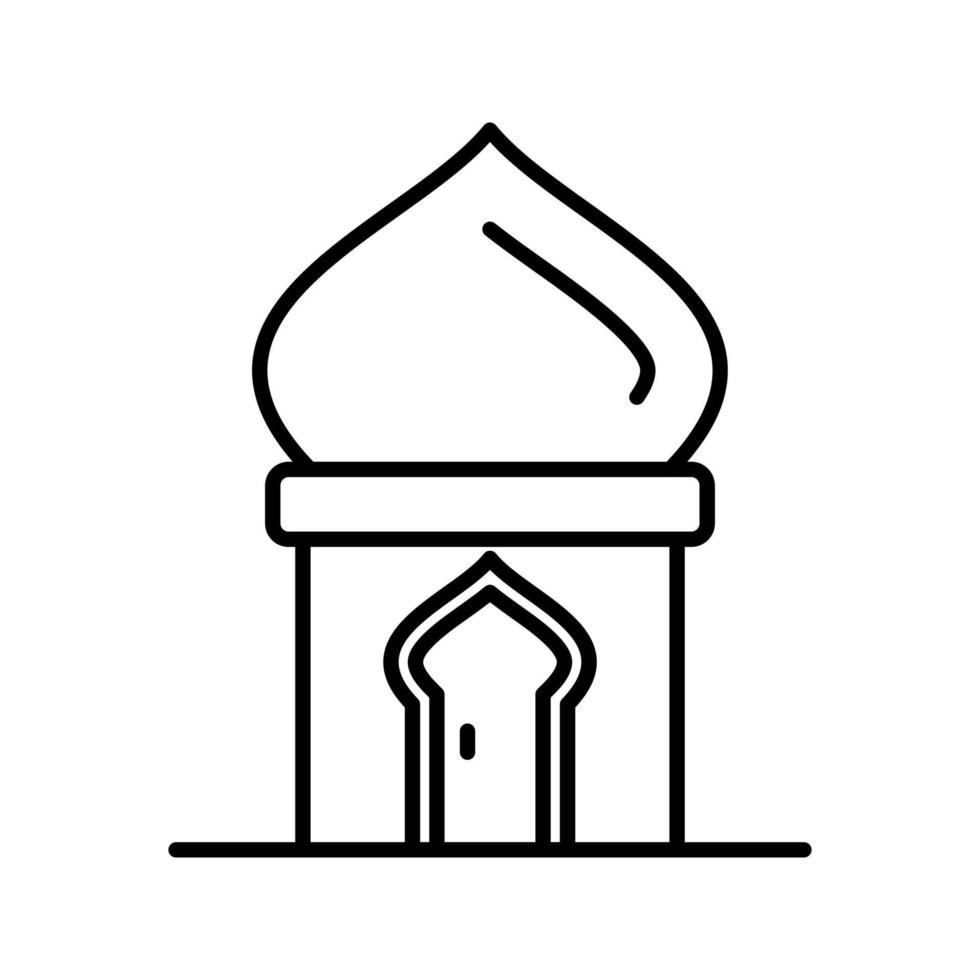 icono de vector de puerta masjid