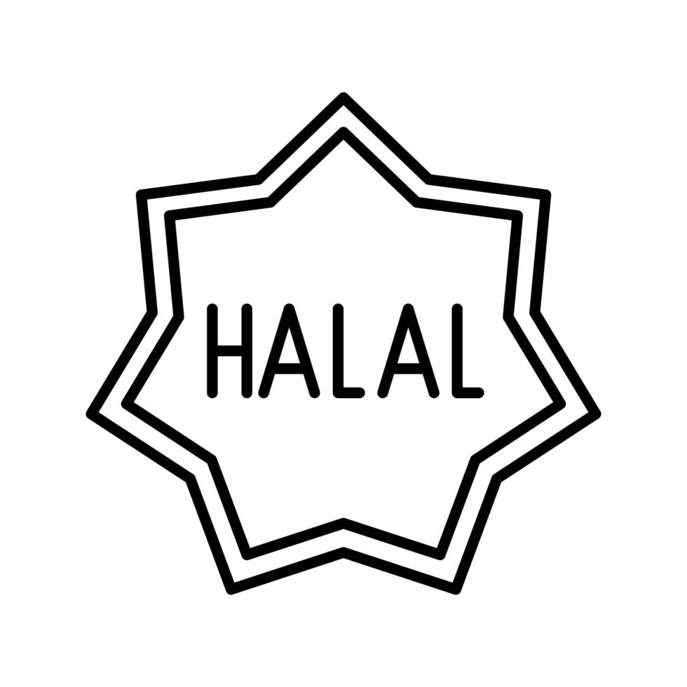 icono de vector halal