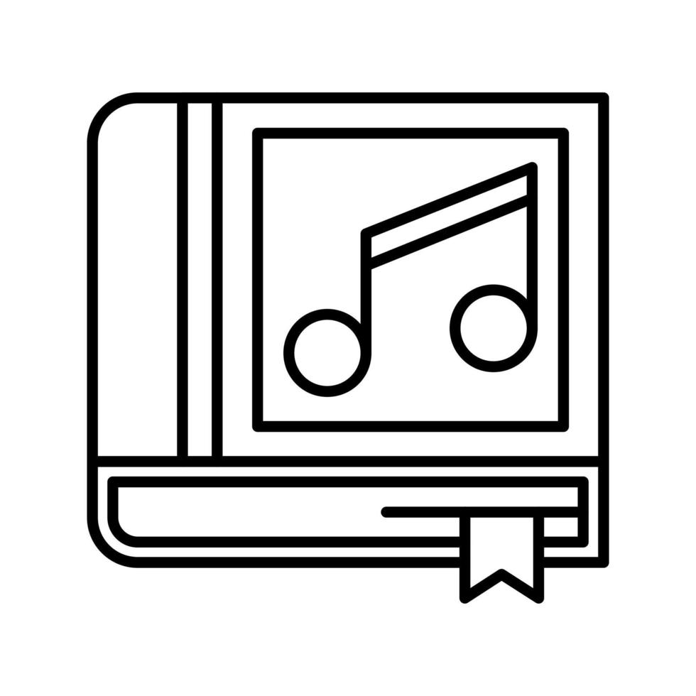 icono de vector de libro de música