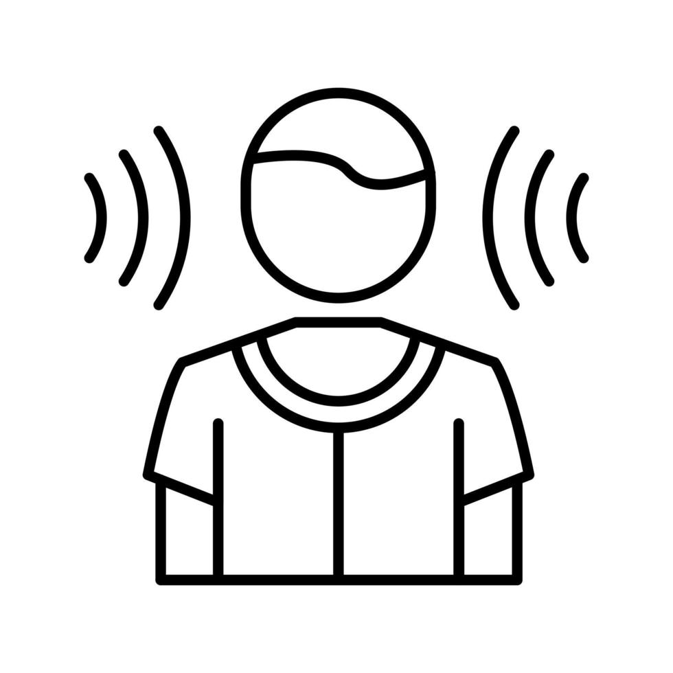 icono de vector de audición