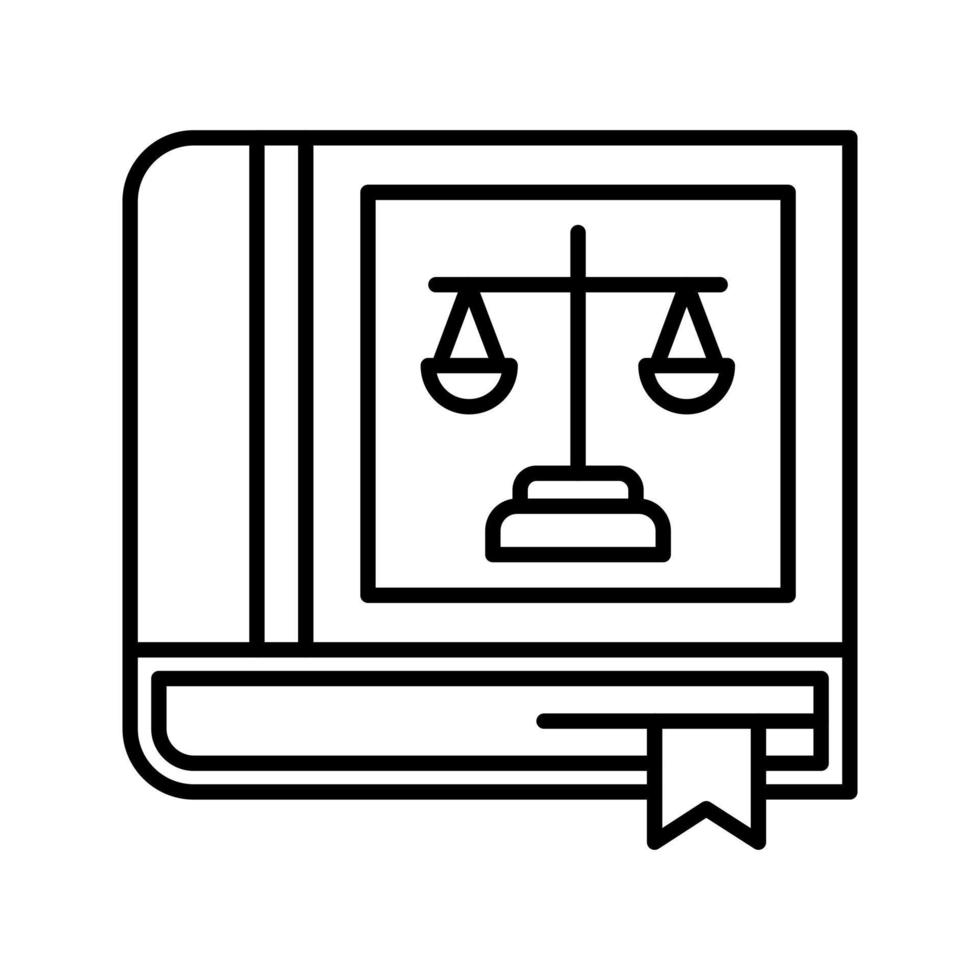 icono de vector de libro de ley