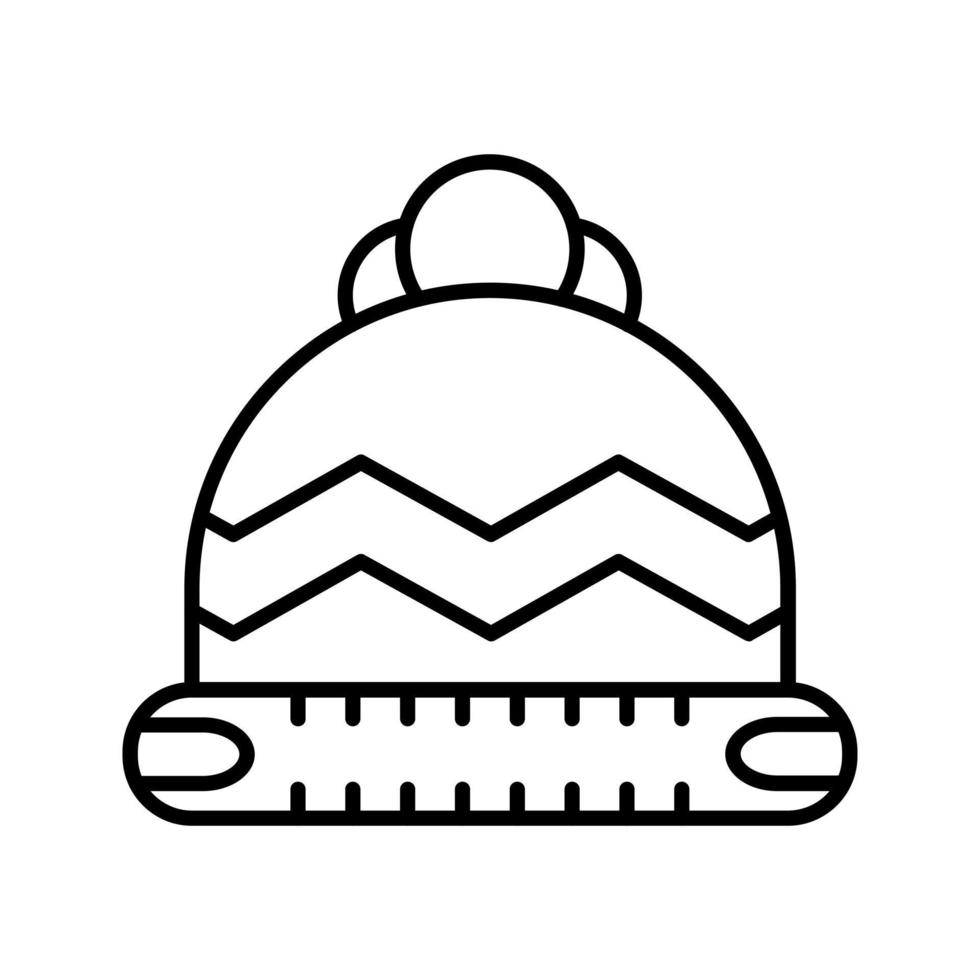 icono de vector de sombrero de lana