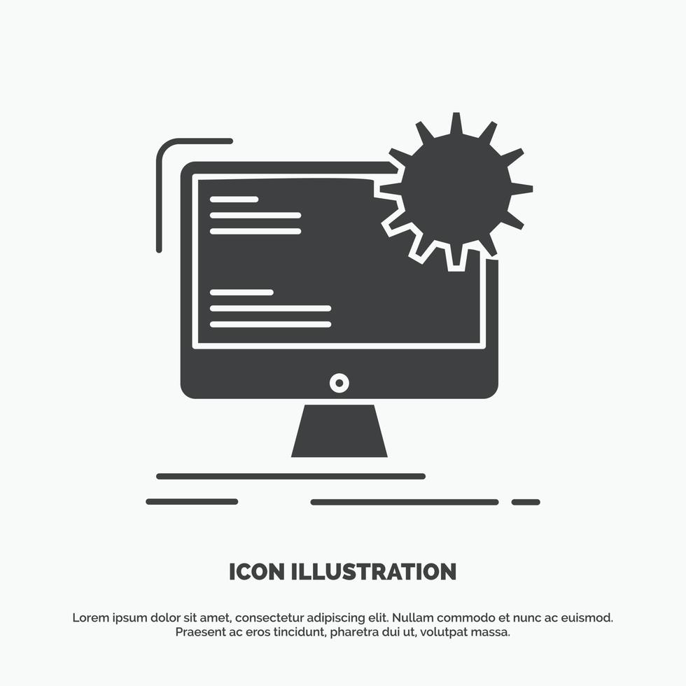 Internet. layout. page. site. static Icon. glyph vector gray symbol for UI and UX. website or mobile application