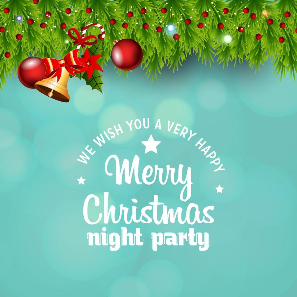 Christmas Decoration Bokeh Background vector