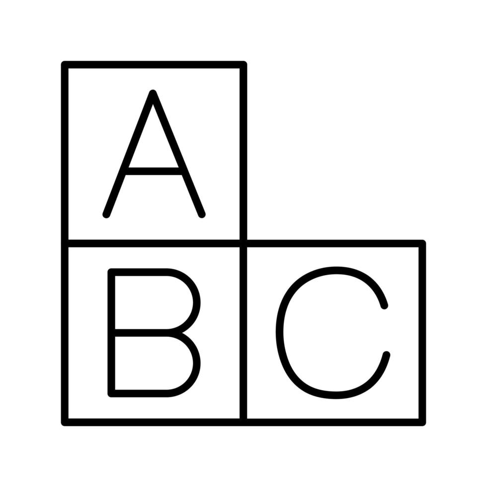 icono de vector abc