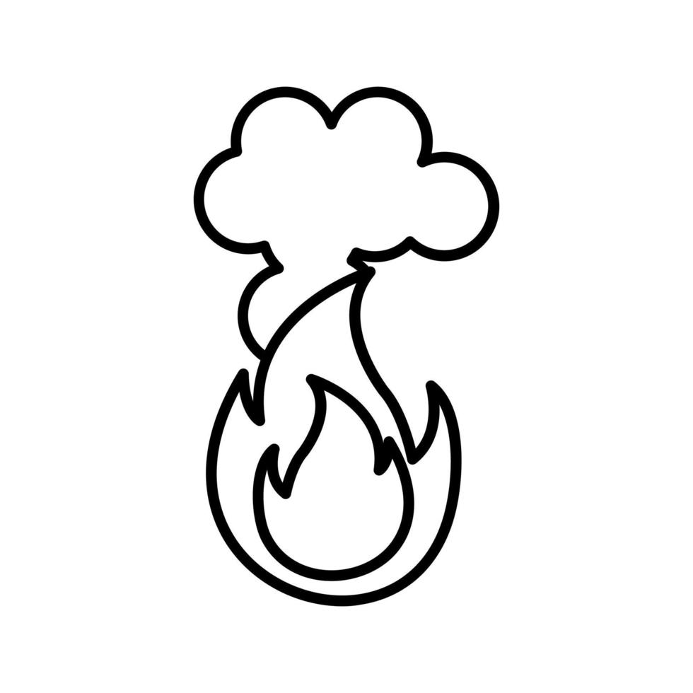 Fire Pollution Vector Icon