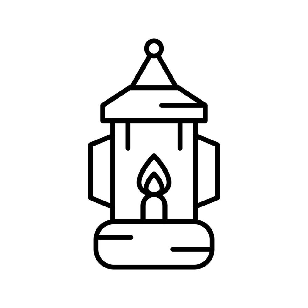 Oil Lamp Vector Icon