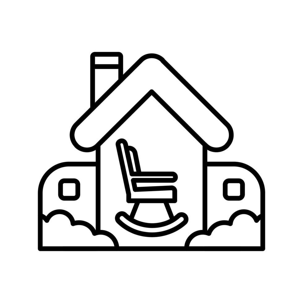 Retirement Home Vector Icon