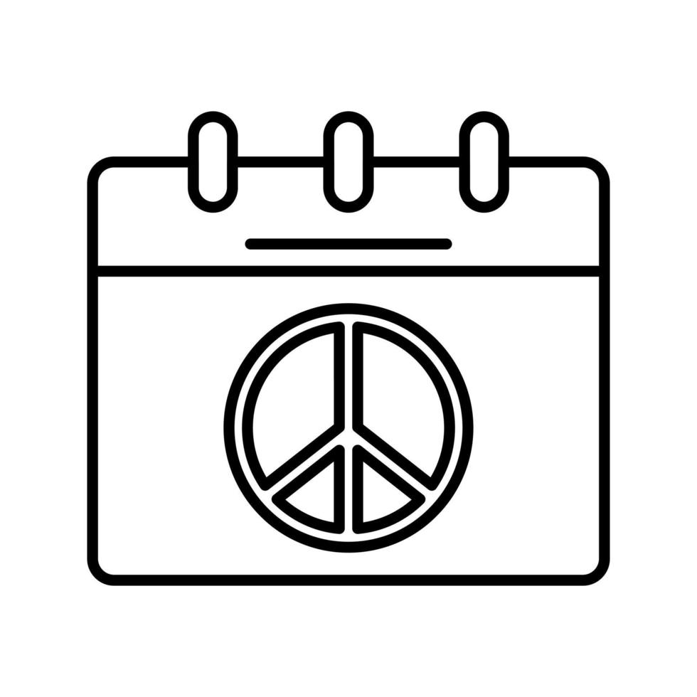 Peace Calendar Vector Icon