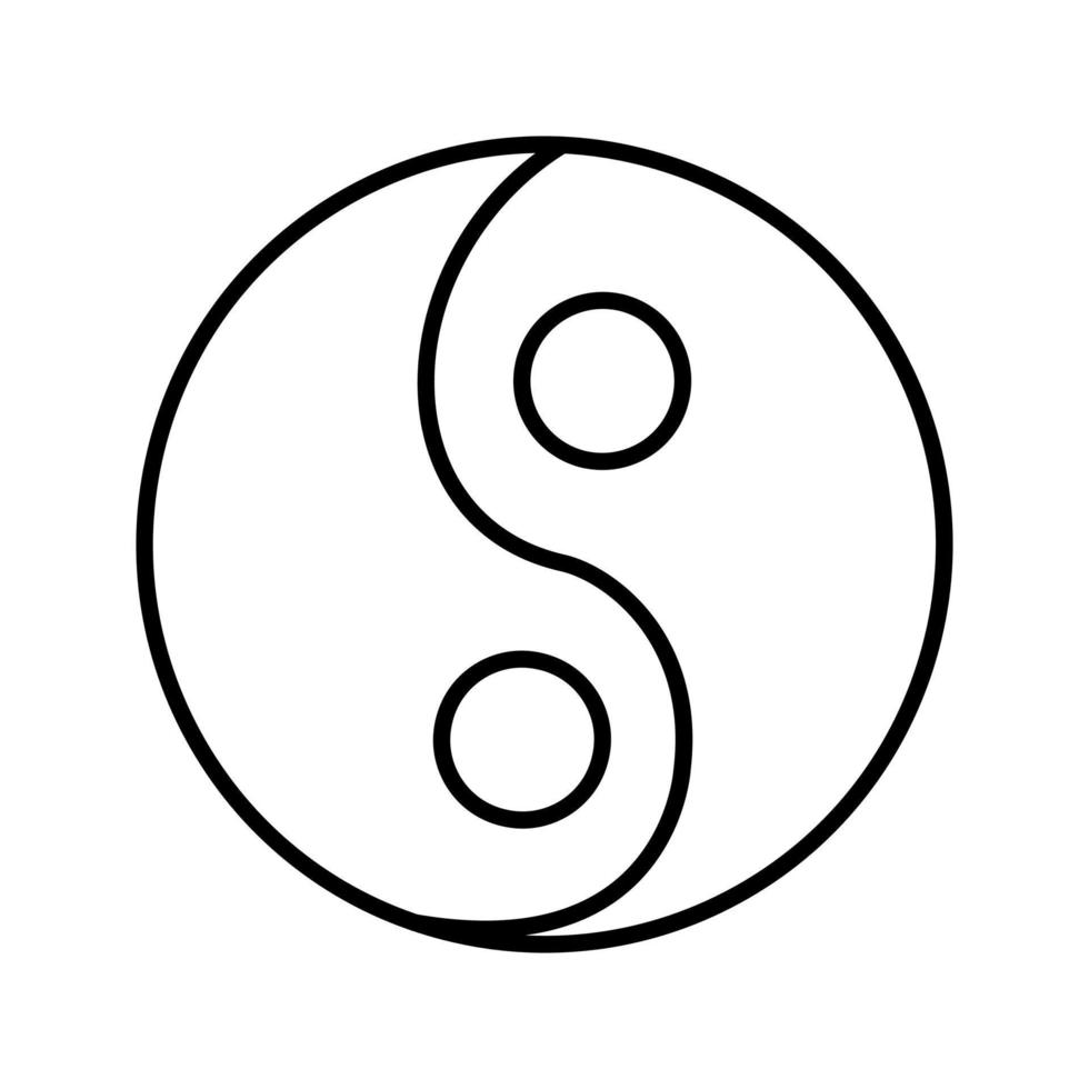 icono de vector de yin yang