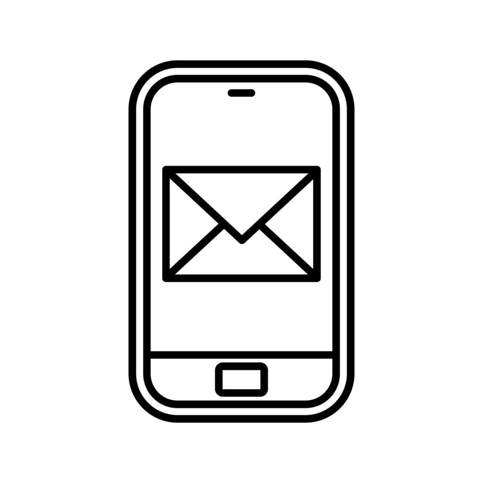 icono de vector de correo de teléfono inteligente