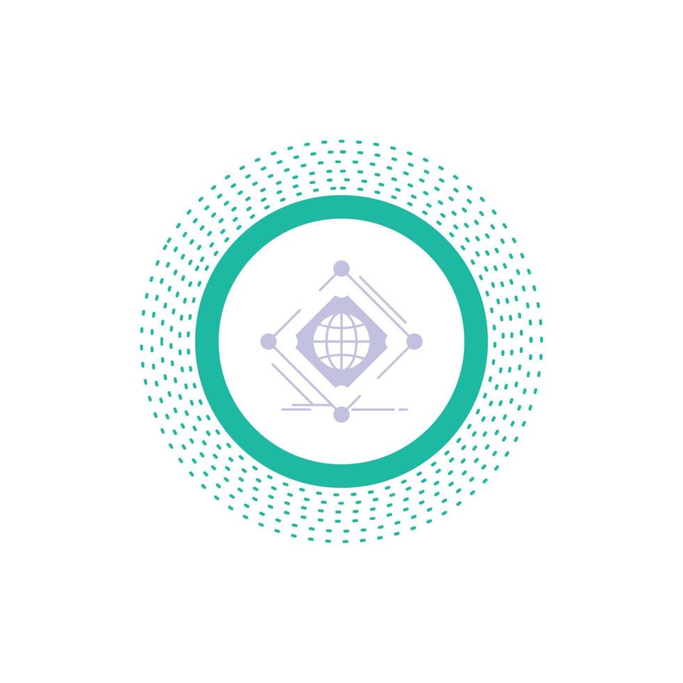 Complex. global. internet. net. web Glyph Icon. Vector isolated illustration