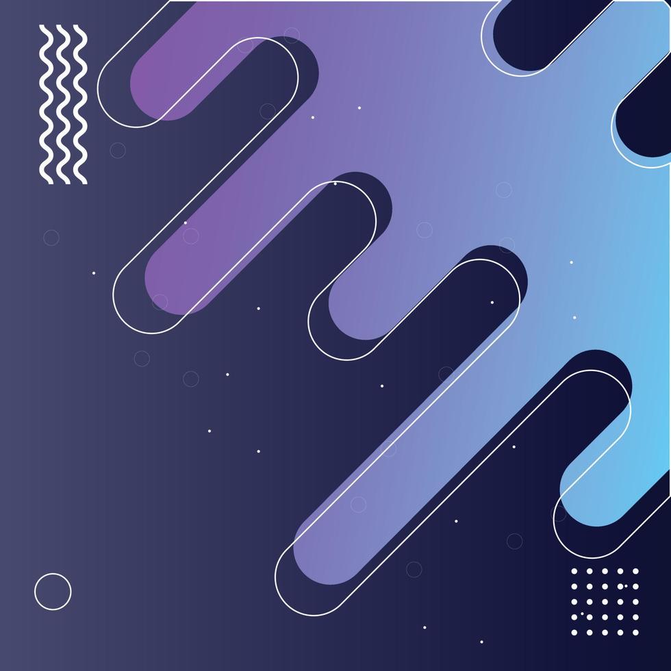 Original beautiful combination modern style abstraction with composition made of various rounded shapes in actual color palette. Vector illustration.