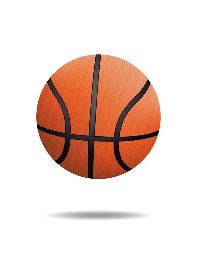 Realistic basketball vector isolated on white background