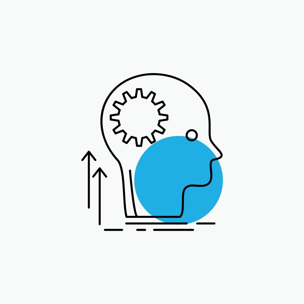 Mind. Creative. thinking. idea. brainstorming Line Icon vector