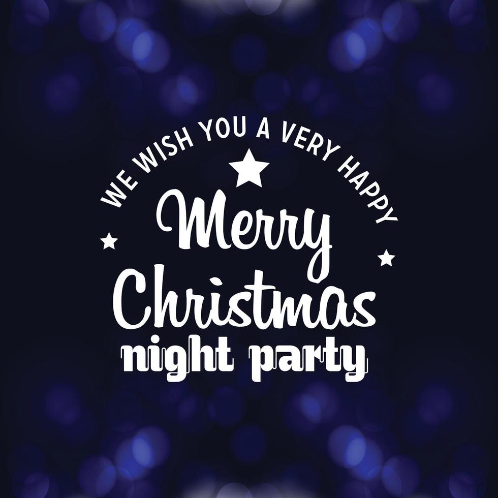 Merry Christmas Night Party background vector