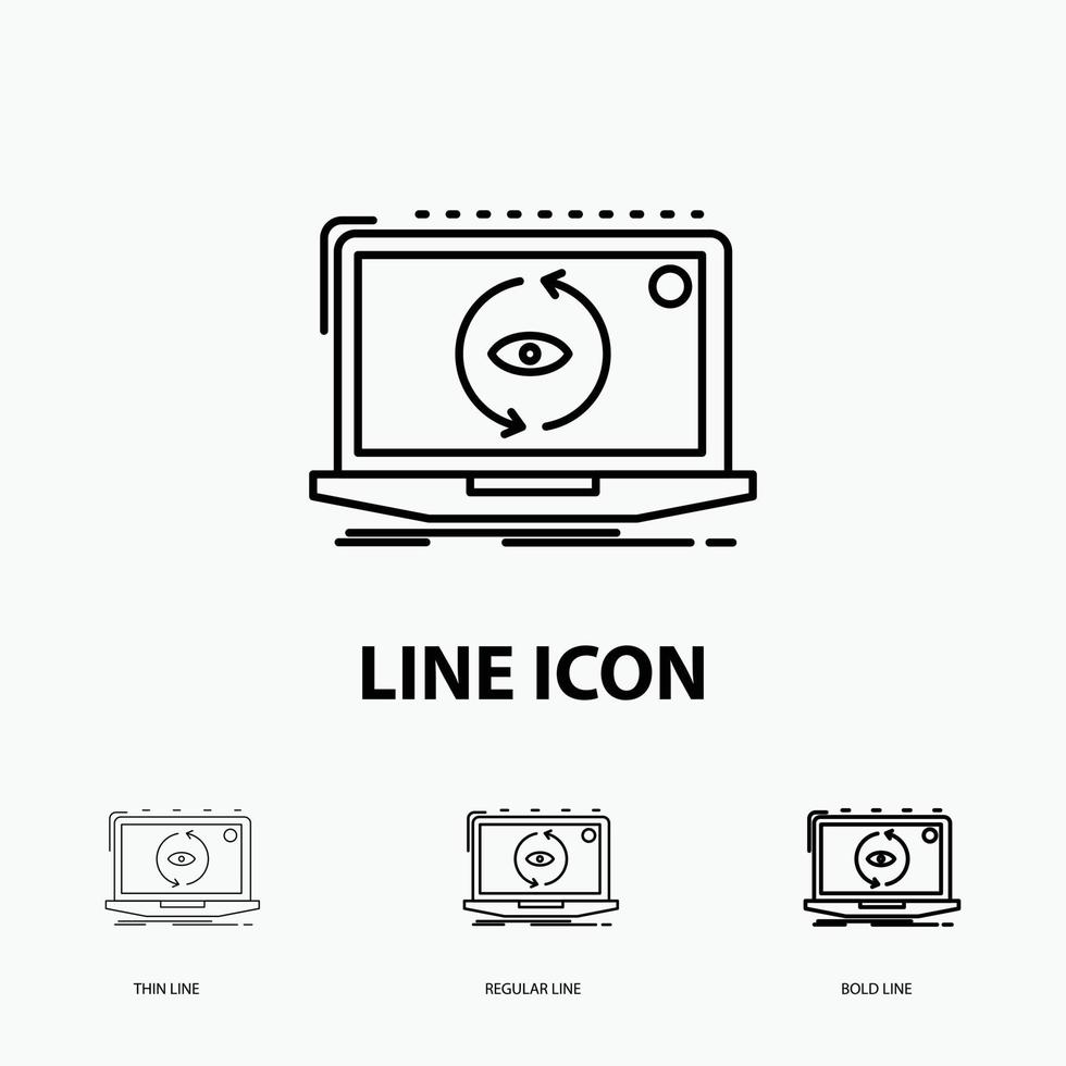 App. application. new. software. update Icon in Thin. Regular and Bold Line Style. Vector illustration
